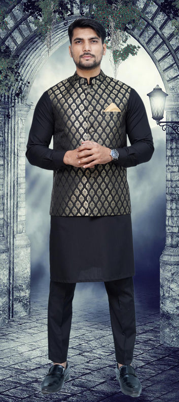 Premium Golden & Black Waist Coat