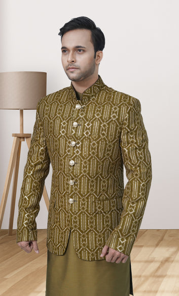 Mehndi Green Prince Coat